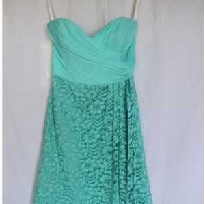 Strapless Dress-Teal